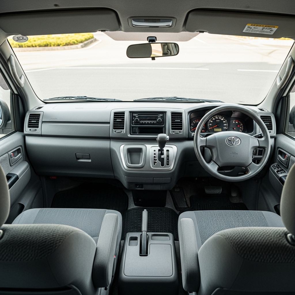 ハイエースの車内、広さを活かした使い方のイメージ