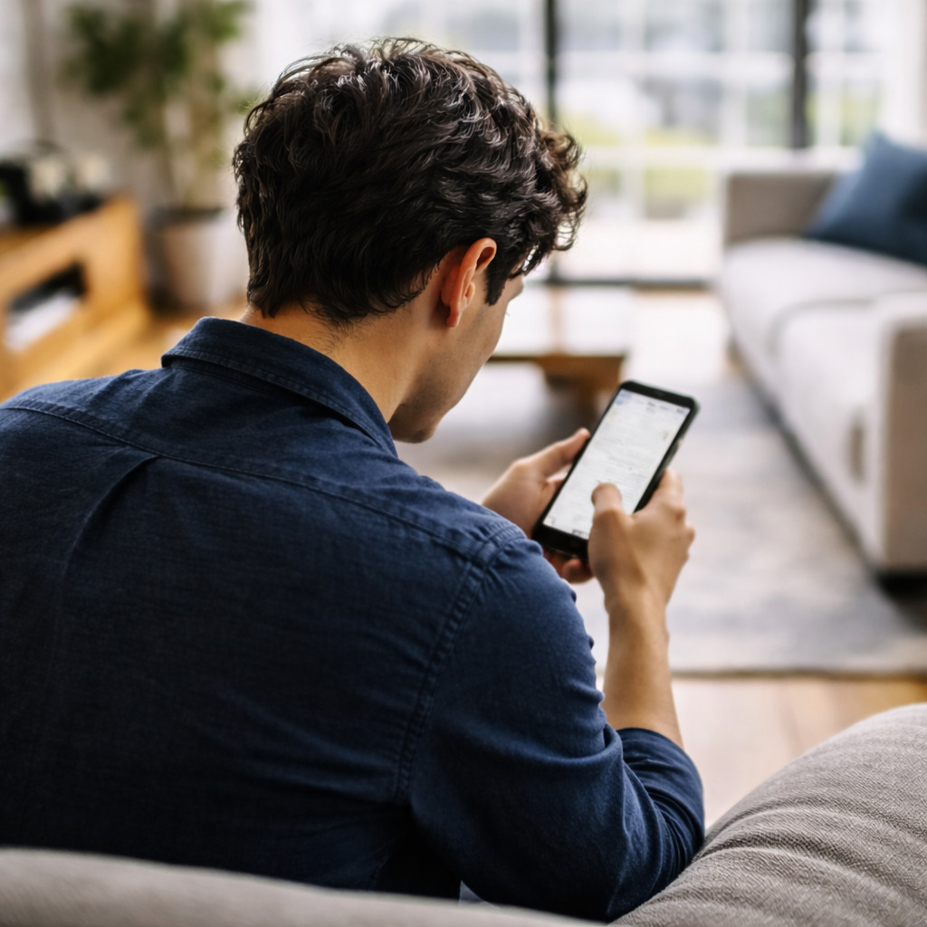 スマートフォンで車両情報を入力して送信するイメージ