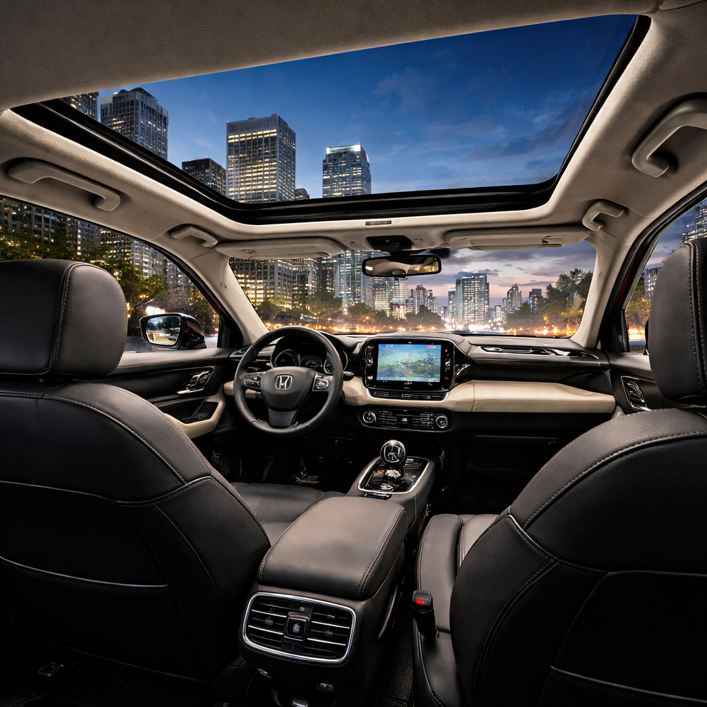 ホンダ ヴェゼルの内装、パノラマルーフの開放感ある車内イメージ